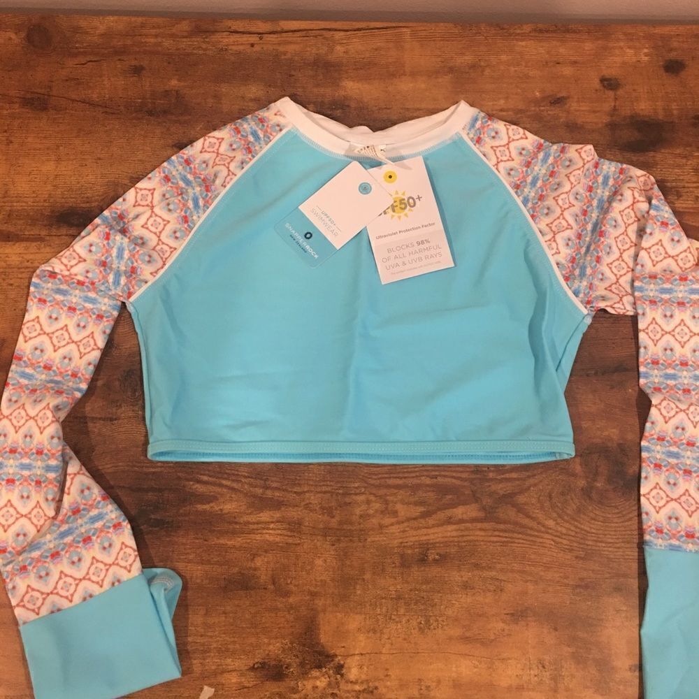 Snapper Rock 14 long sleeve crop top beach shirt swimsuit spf 50